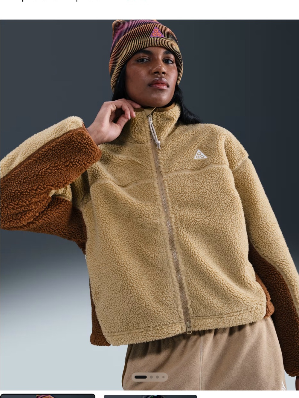 Women’s Two-Tone Tan Sherpa Jacket